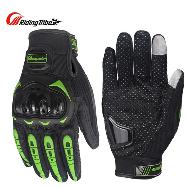 High-Visibility Neon Motorcycle Gloves