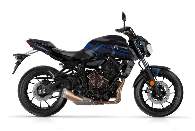 Yamaha MT 07 Black & Blue Graphics Kit