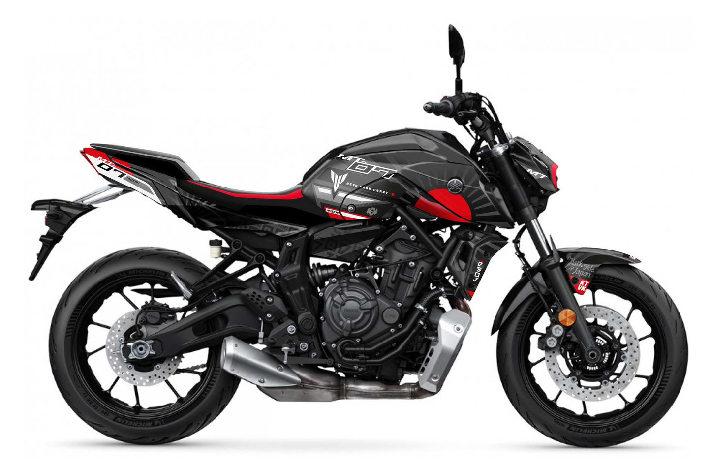 Yamaha MT 07 Rising Sun Graphics Kit | Black
