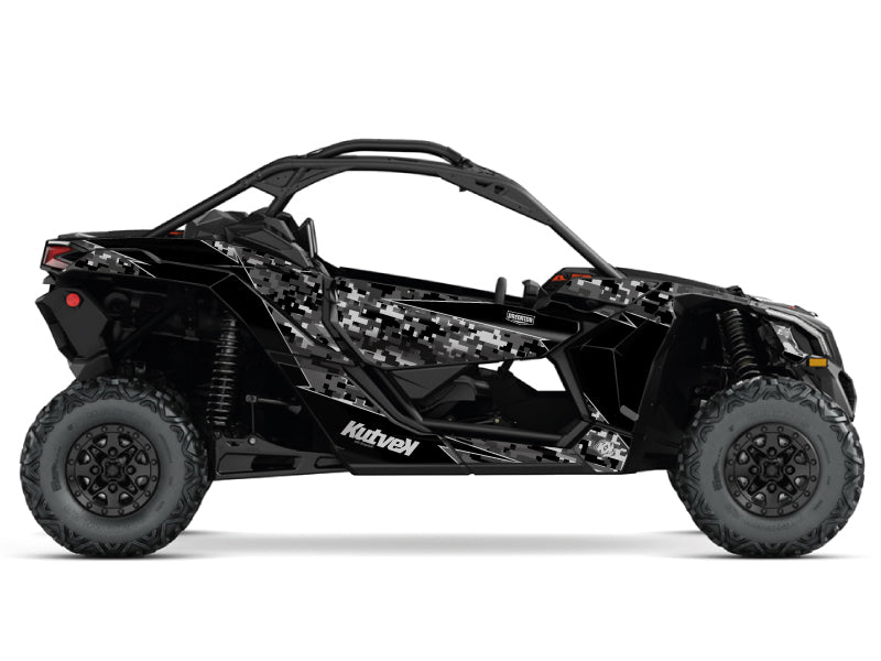 Can Am Maverick X3 UTV PREDATOR Black Graphics Kit